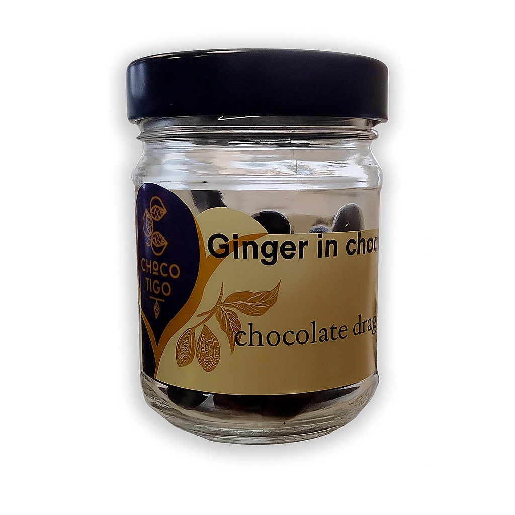 Ginger in Chocolate and cocoa glass jar thumbnail